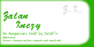 zalan knezy business card